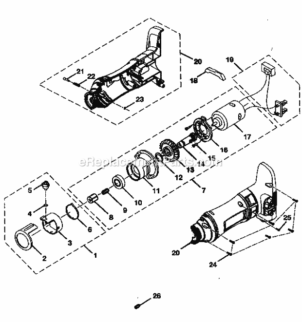 Craftsman 315115820 Cut-out Saw Motor Assy Diagram