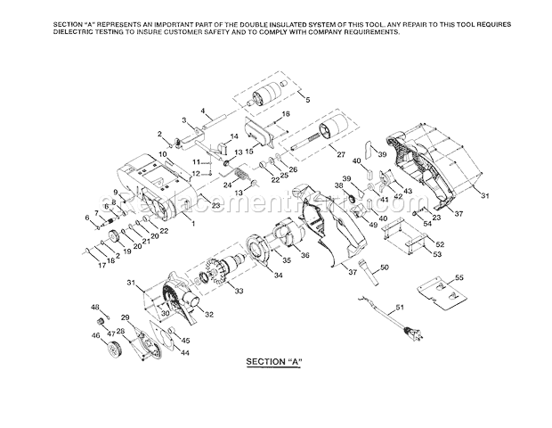 Craftsman 315117271 Belt Sander Main Housing / Armature / Dus... Diagram