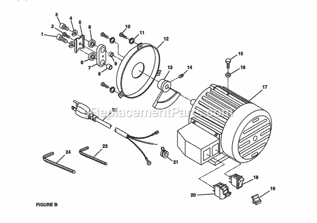Craftsman 315216230 24 In. 2 Speed Scroll Saw Figure B Diagram