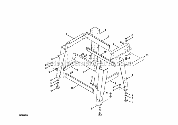 Craftsman 315228310 Table Saw Page B Diagram