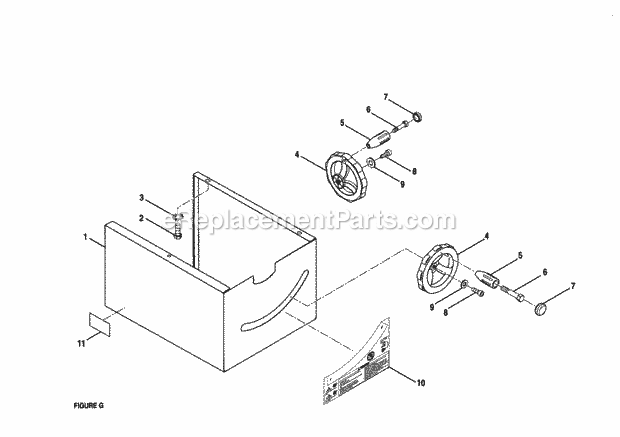 Craftsman 315228410 Table Saw Page G Diagram