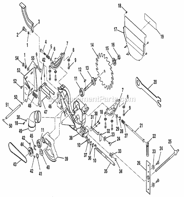 Craftsman 315228590 Table Saw Page I Diagram