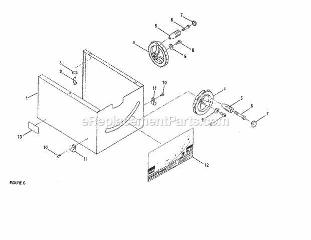 Craftsman 315248200 Table Saw Base Diagram