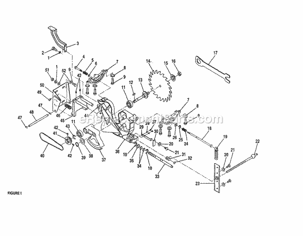 Craftsman 315248200 Table Saw Blade Diagram