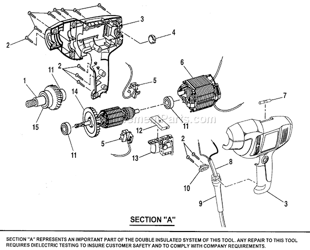 Craftsman 315269230 Drill Motor Assy Diagram
