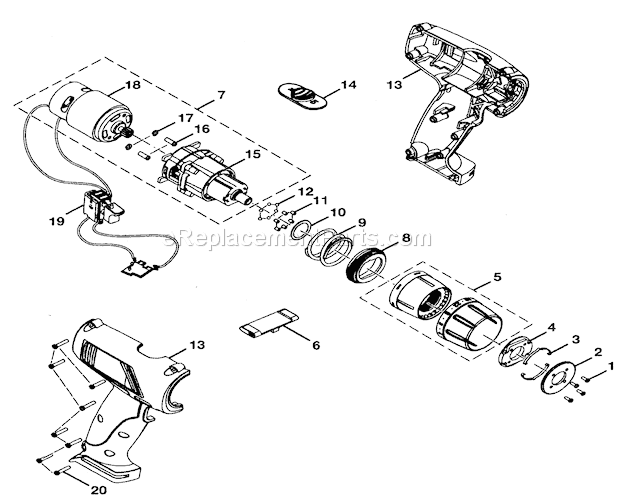 Craftsman 315270830 Compact Drill Motor Asy Diagram