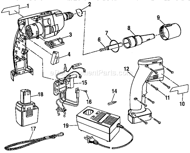 Craftsman 315271370 Drill Driver Housing Assembly Diagram