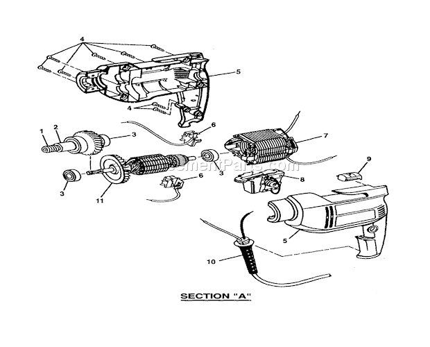 Craftsman 315271690 Drill Housing Assembly Diagram