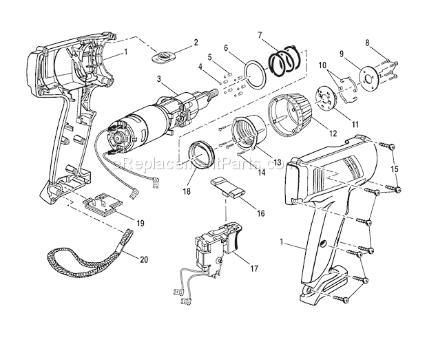 Craftsman 315273980 Drill-driver Housing Diagram