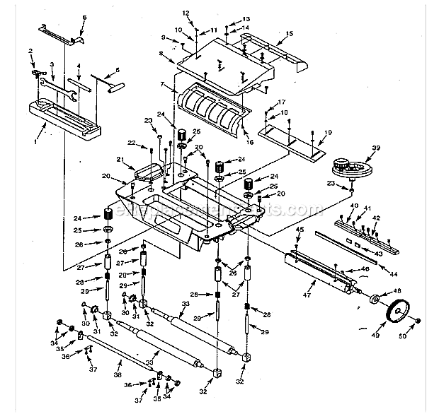 Craftsman 351217330 Planer Rollercase Diagram