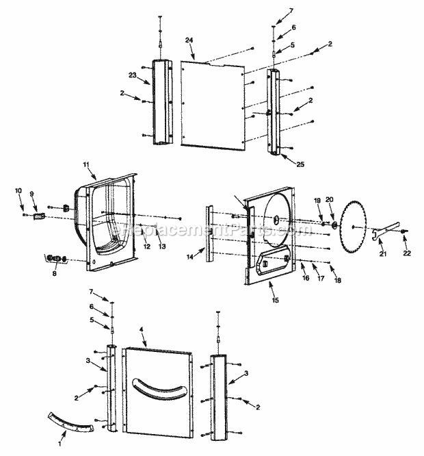 Craftsman 351218330 Table Saw Cabinet Assy Diagram