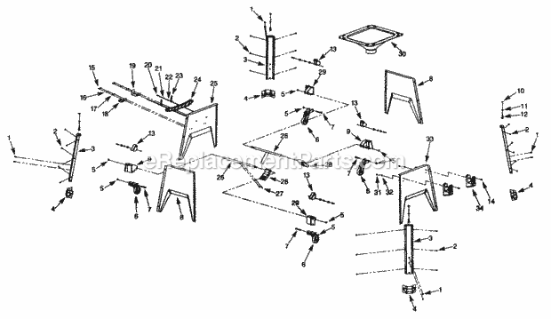 Craftsman 351218330 Table Saw Base Assy Diagram