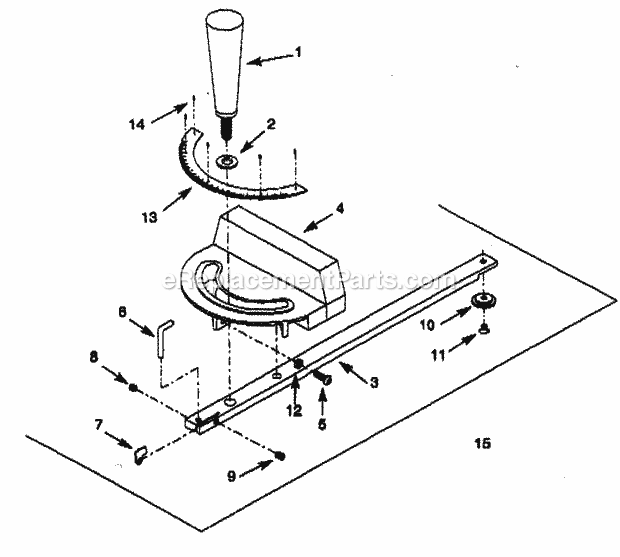 Craftsman 351226920 Tilting Arbor Saw Miter Gauge Diagram