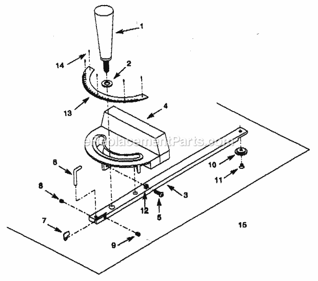 Craftsman 351226940 Tilting Arbor Saw Miter Gauge Diagram