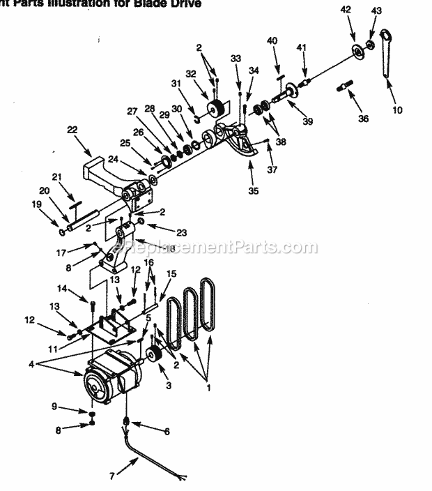 Craftsman 351228050 Left-tilting Arbor Saw Blade Drive Diagram