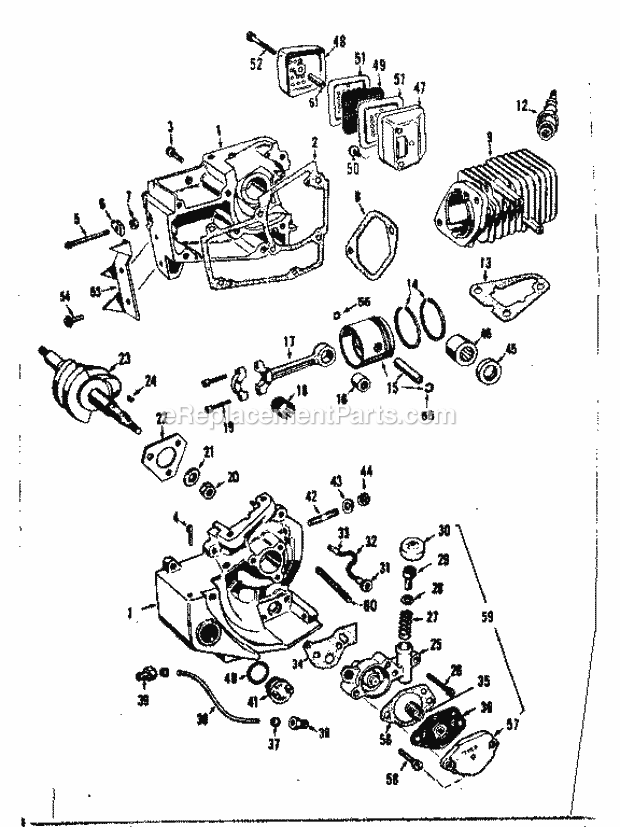 Craftsman 358350842 Chainsaw Crankcase Diagram