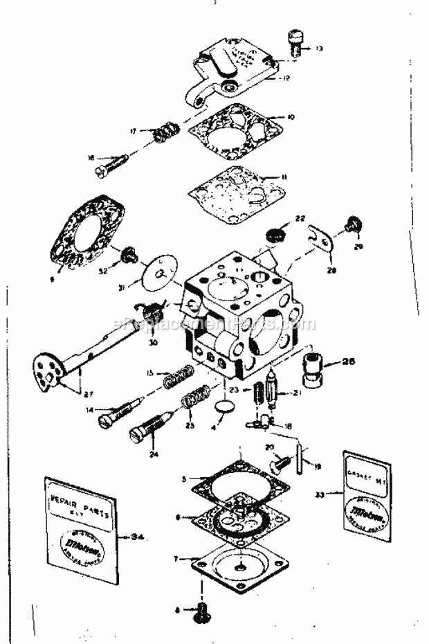 Craftsman 358350862 Chainsaw Carburetor Diagram