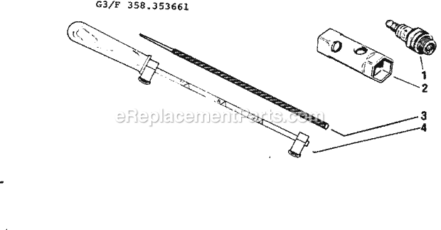 Craftsman 358353671 Chainsaw Maintenancr Kit Diagram