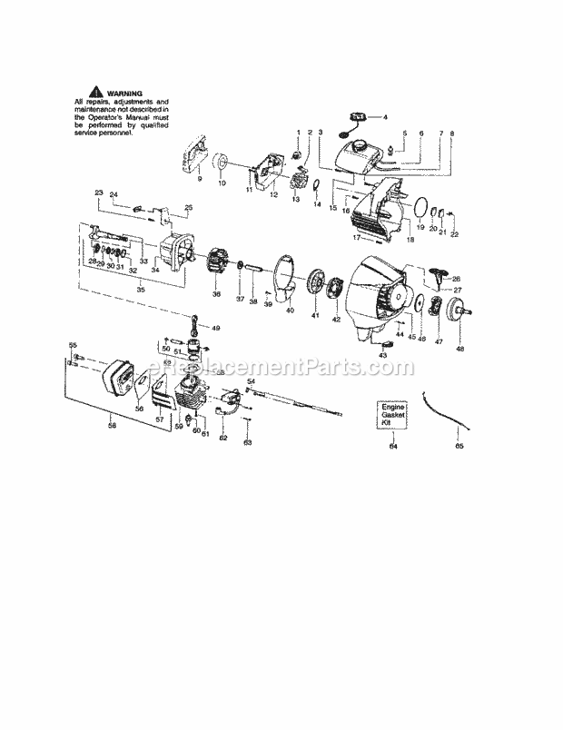 Craftsman 358791072 Trimmer Page B Diagram