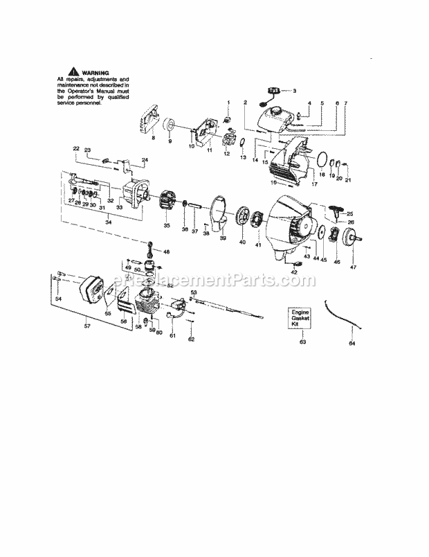 Craftsman 358795811 Trimmer Page B Diagram