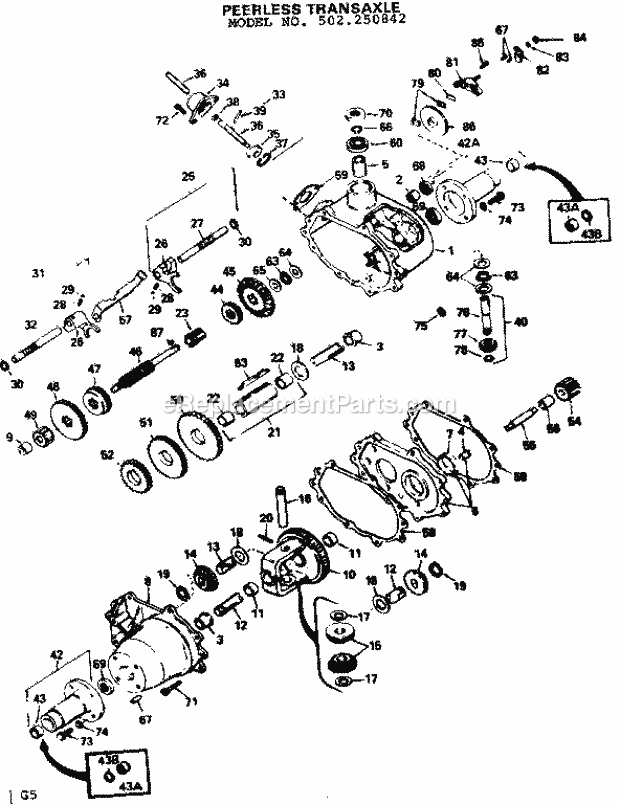 Craftsman 502250842 Lawn Tractor Page G Diagram