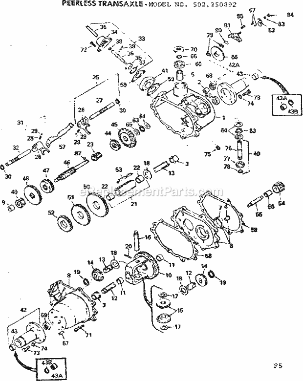 Craftsman 502250892 Lawn Tractor Page F Diagram