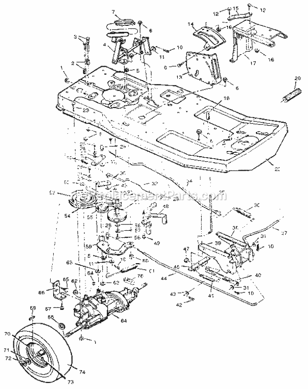 Craftsman 502254114 Lawn Tractor Page B Diagram