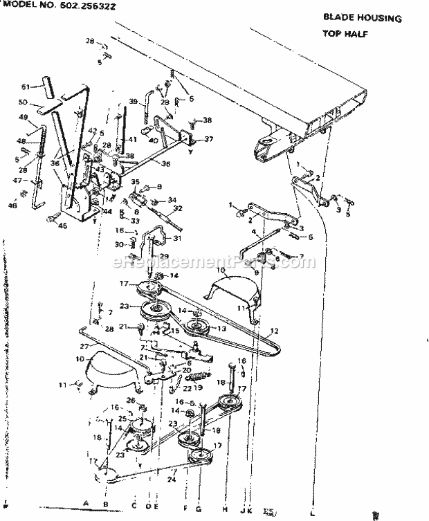 Craftsman 502255322 Lawn Tractor Page E Diagram