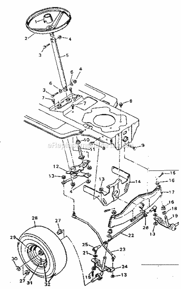 Craftsman 502255381 Lawn Tractor Page B Diagram