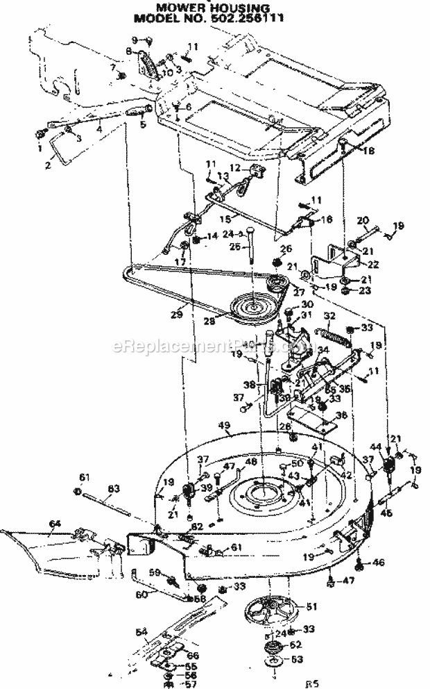 Craftsman 502256111 Lawn Tractor Page E Diagram