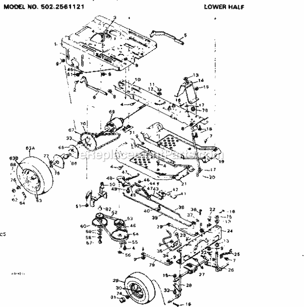 Craftsman 5022561121 Lawn Tractor Page C Diagram