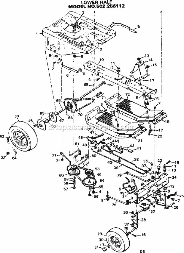 Craftsman 502256112 Lawn Tractor Page D Diagram