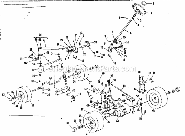Craftsman 52852600 Riding Lawn Mower Page B Diagram