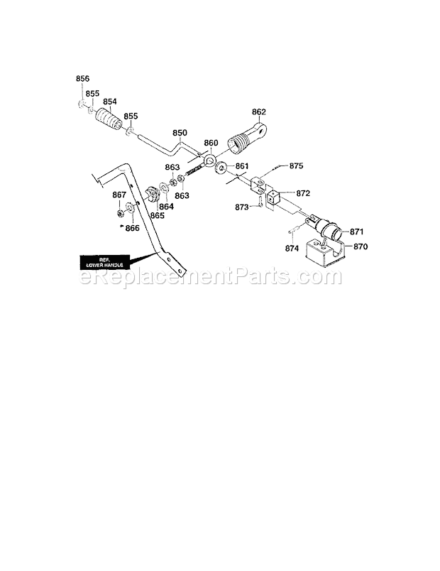 Craftsman 536881120 Gas Snowthrower Chute Control Rod Diagram