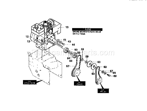 Craftsman 536881260 Gas Snowblower Engine Assembly Diagram
