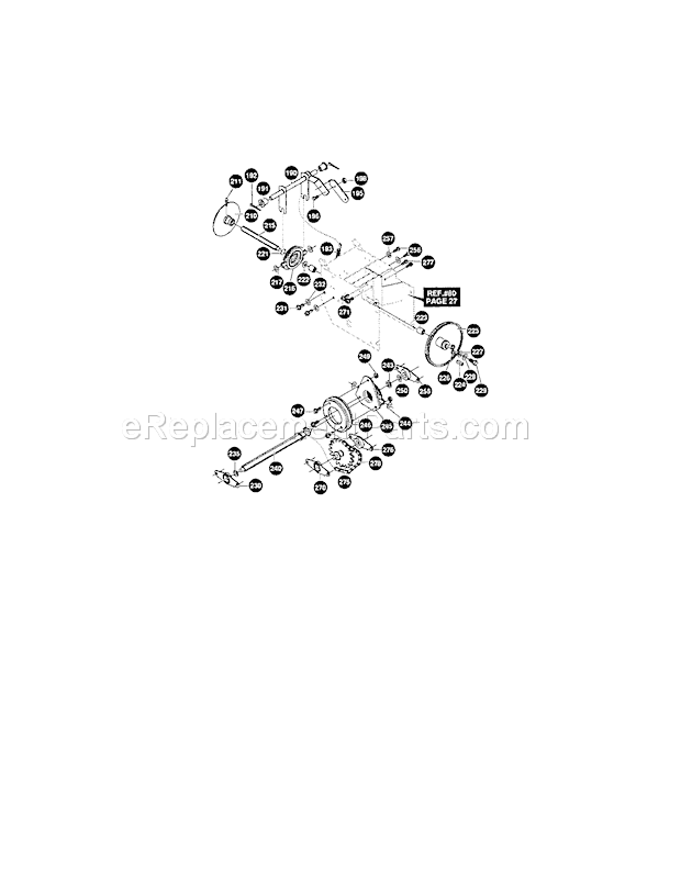 Craftsman 536882650 Snowblower Drive Diagram