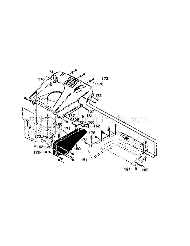 Craftsman 536884581 Snowblower Belt Cover Assembly Diagram