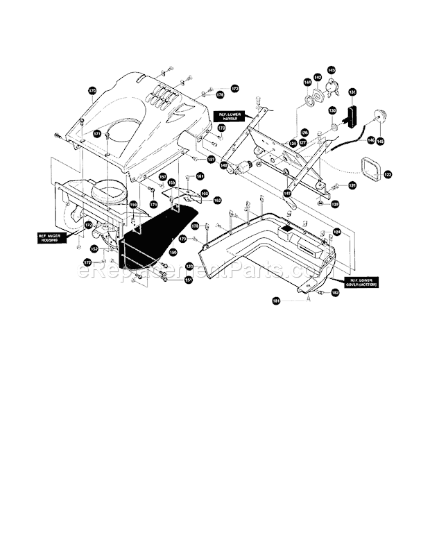 Craftsman 536885150 Snowblower Top Cover Assembly Diagram