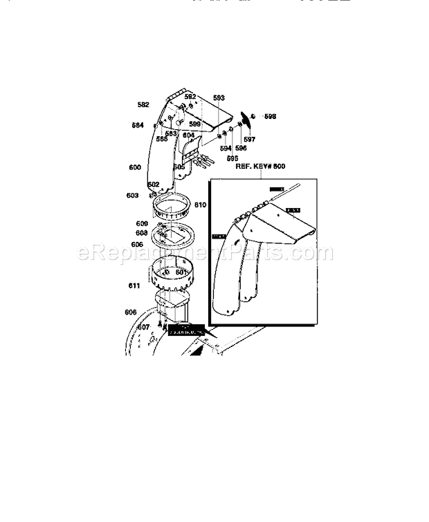 Craftsman 536886161 6Hp Snowblower Chute Assembly Diagram