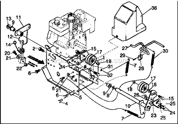 Craftsman 536886330 Snowblower Frame_Components_Repair_Parts Diagram