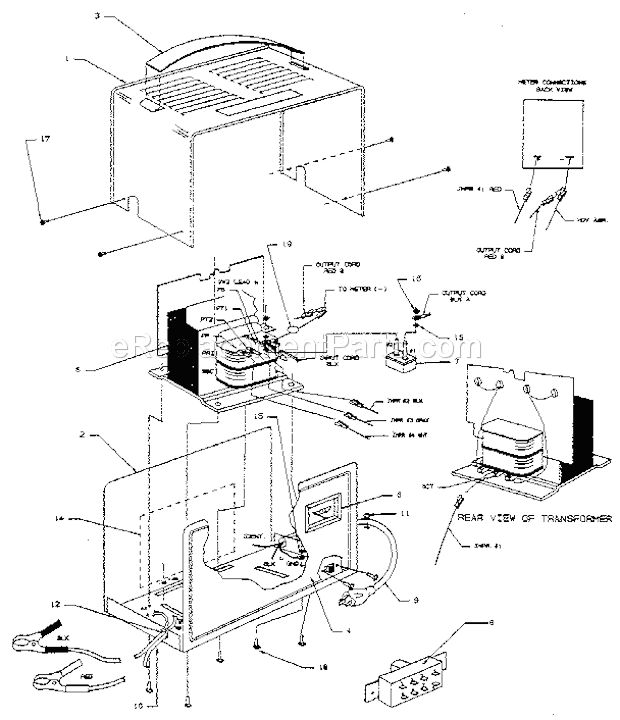 Craftsman 60850308 Battery Charger Unit Parts Diagram