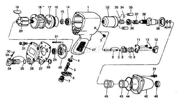 Craftsman 875199101 Impact Wrench Cabinet Parts Diagram