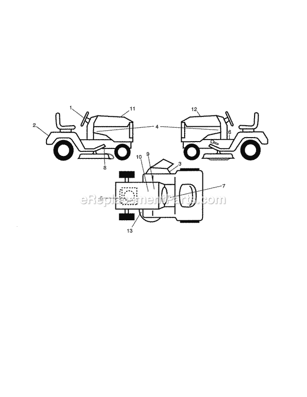 Craftsman 917250230 Lawn Tractor Page I Diagram