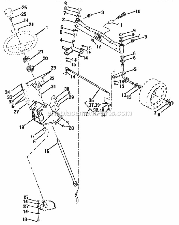 Craftsman 917250480 Lawn Tractor Page F Diagram