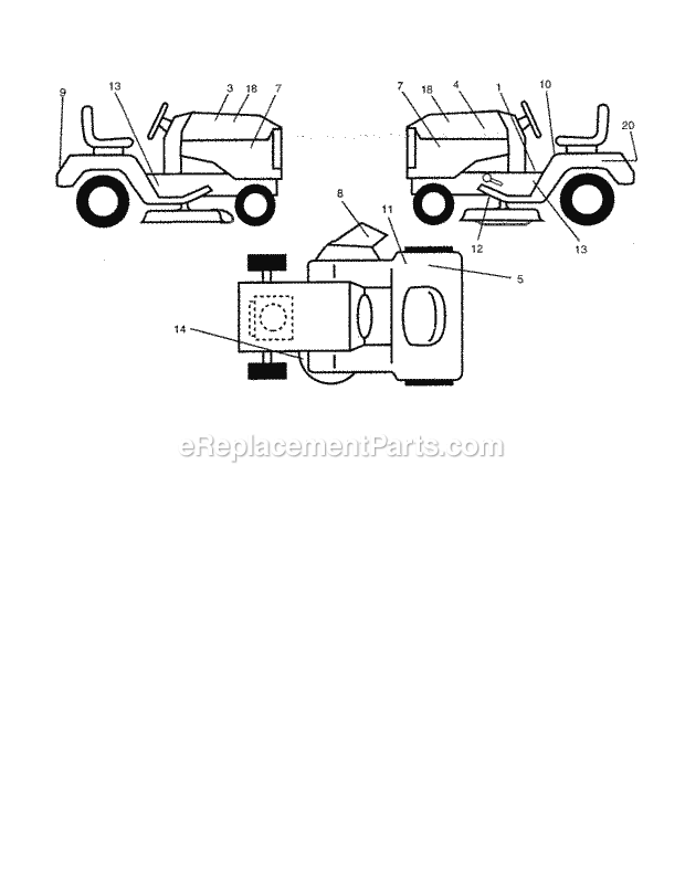 Craftsman 917252720 Lawn Tractor Page I Diagram