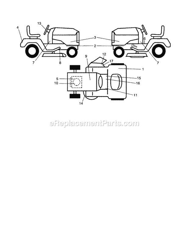 Craftsman 917253241 Lawn Tractor Page H Diagram