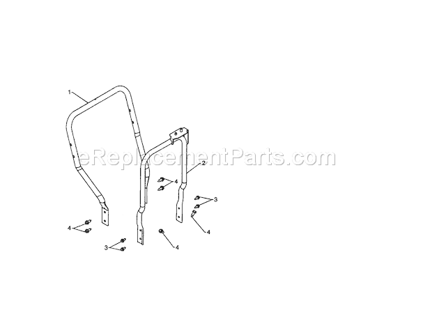 Craftsman 917253572 Snowblower Lower Handles Diagram