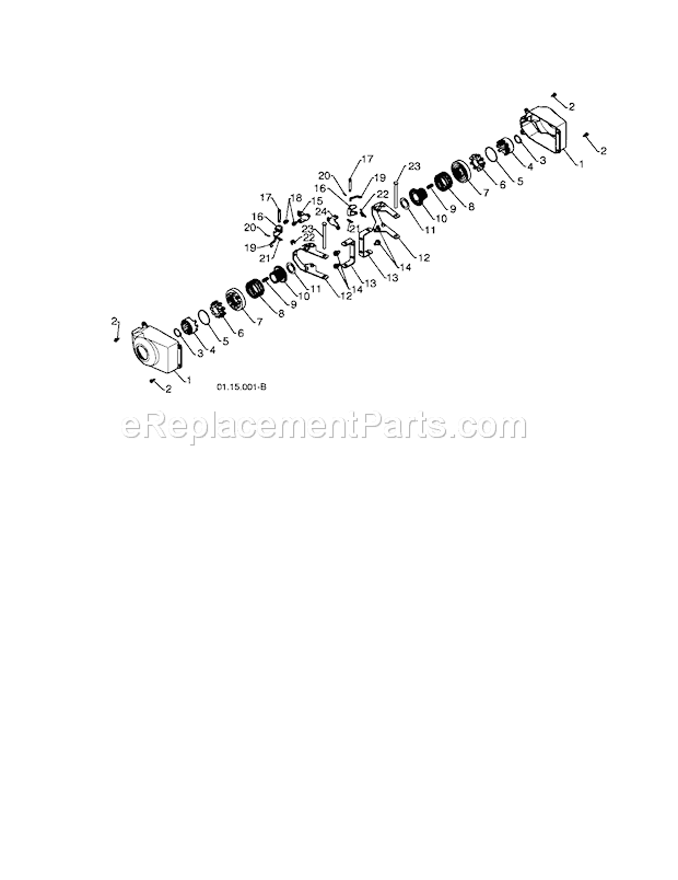 Craftsman 917253572 Snowblower Steering Yoke & Bracket Diagram