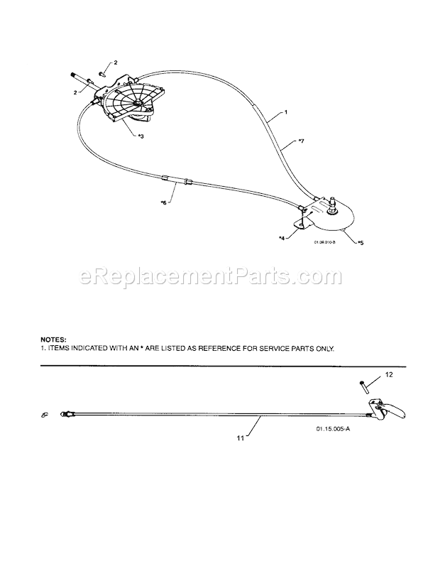Craftsman 917253572 Snowblower Lever / Cable Rotator / Steer Diagram