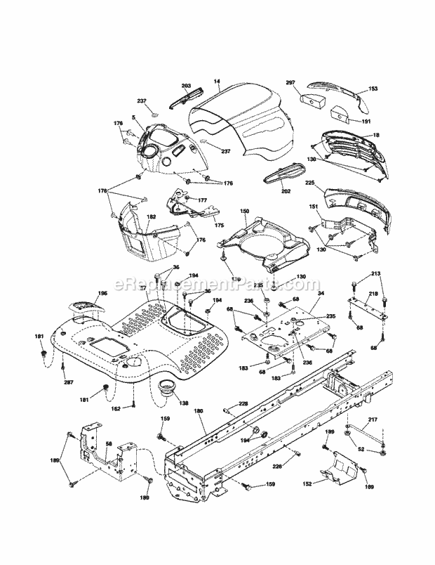 Craftsman 917253631 Lawn Tractor Page B Diagram